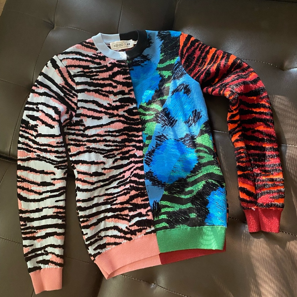 Kenzo Multicolor Animal Print Sweater